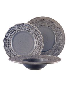 SKALISTOS Denim Embossed tableware set