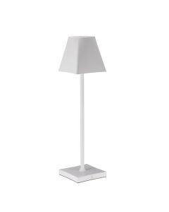 ETERE White Led Table Lamp - Aluminum cm 9,5x9,5 h 38,5