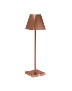 ETERE Rosé Corten Finish Led Table Lamp - Aluminum cm 9,5x9,5 h 38,5