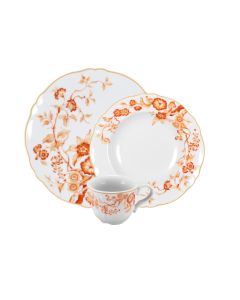 FLORENTIUS White and Orange tableware set