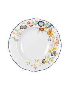 FLORENTIUS White and Blue Deep Plate Ø cm 23 h cm 4