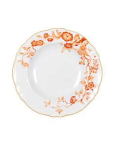 FLORENTIUS White and Orange Deep Plate Ø cm 23 h 