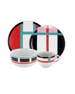 GEOMETRIKOS Red tableware set