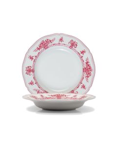 ANTHIROS White and Tyrian Purple Design Deep Plate Ø cm 23,5