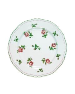ANTHIROS White Bread Plate with Green Rim Ø cm 17,5