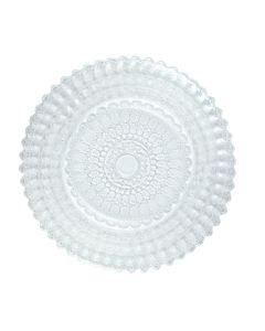 BAROKOS Charger plate barocco design transparent Ø cm 33