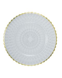 BAROKOS Bread plate barocco design with platinum colour edge Ø cm 16