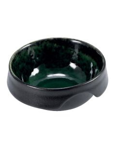 DEIMOS black and reactive green high bowl Ø cm 19,5 h cm 8