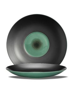EKATE Opal Green Presentation Plate Ø cm 30,5 h cm 4,5