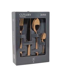 SYBARIS Mirror Finish Stainless Steel Cutlery Set 24 Pieces