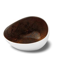 ESTIA Brown with Rusty Reactive Dots Slanting Bowl cm 8x7,5 h cm 5