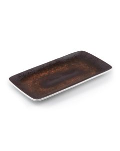 ESTIA Brown with Rusty Reactive Dots Rectangular Tray cm 29,5x16