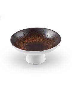 ESTIA Brown with Rusty Reactive Dots Cake Stand Ø cm 15 h cm 7