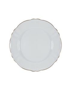 HARMONIAE White Charger Plate with Gold Rim - Porcelain Ø 32 h 3 Cm