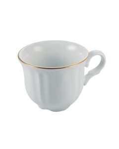 HARMONIAE White Coffee cup with Gold Rim - Porcelain 10 Cl