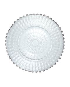 HELIOS Barocco Design Charger Plate with Platinum Rim Ø cm 33,5