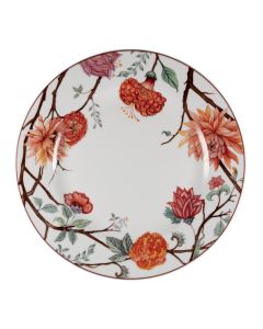 KEPOS White dinner plate w/flowers Ø 26,5 h 2 cm 