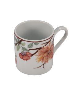 KEPOS White coffee cup w/flowers 10 cl