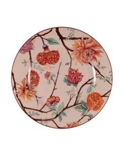 KEPOS Pink charger plate with flowers Ø 31,5 h 2,5 cm 