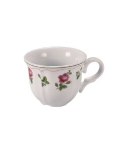NEOS ANTHIROS White Coffee cup with Green Rim and Flowers cl 10