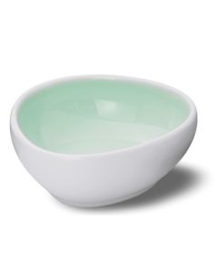 NINFA Matt White and Aquamarine Angular Bowl cm 11x10,5 h cm 4