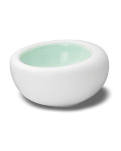 NINFA Matt White and Aquamarine Gourmet Bowl cm 17x15,5 h cm 9