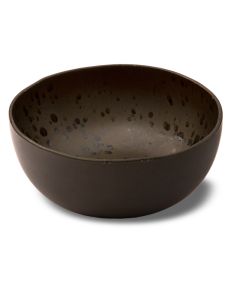 PHOBOS Brown High Bowl with Rusty Reactive Dots Ø cm 15 h cm 7