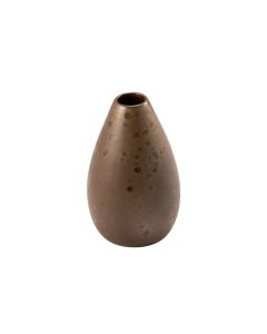 PHOBOS Brown Round Vase with Rusty Reactive Dots Ø cm 8 h cm 13