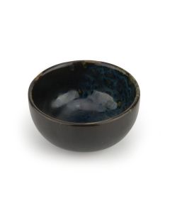 PHOBOS Black Bowl with Blue Reactive Dots Ø cm 6,5