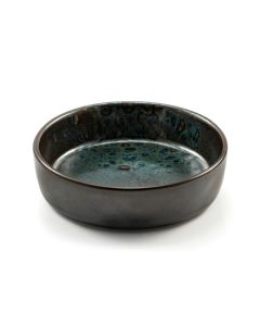 PHOBOS Black Crème Brûlée Ramekin with Blue Reactive Dots Ø cm 12 h cm 3,5