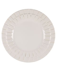 SEGMENTO Piatto frutta color crema crackle Ø 22,5 h 2,5 cm