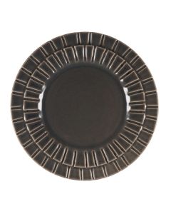 SEGMENTO Piatto Piano grigio crackle Ø 28,5 h 3 cm 
