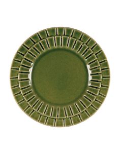 SEGMENTO Piatto rotondo verde crackle Ø 33 h 3 cm