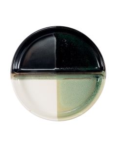 SIMPOSIO Multicolor green 2 compartments plate Ø cm 14