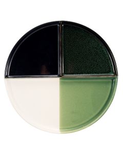 SIMPOSIO Multicolor green 3 compartments plate Ø cm 28