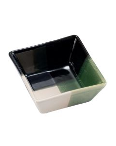 SIMPOSIO Multicolor green square bowl cm 11,5x11,5 h cm 5,5