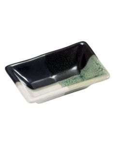 SIMPOSIO Multicolor green rectangular bowl cm 9x5,5 h cm 2,5