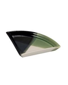 SIMPOSIO Multicolor green triangular bowl cm 10,5x10,5 h cm 1