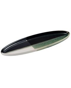 SIMPOSIO Multicolor green narrow oval tray cm 31x10 h cm 2