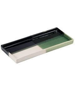 SIMPOSIO Multicolor green rectangular tray cm 25x11,5 h cm 2