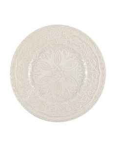 SKALISTOS Dessert Plate Ivory Embossed Ø 22,5 cm h 2,5 Cm