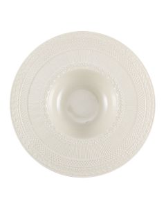 SKALISTOS Pasta Bowl Ivory Embossed Ø 27 cm h 4 Cm