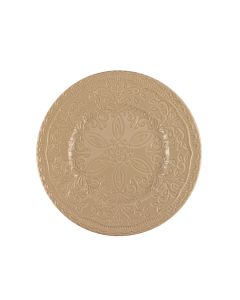 SKALISTOS Dessert Plate Beige Embossed Ø 22,5 cm h 2,5 Cm