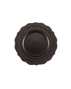 SKALISTOS Bread Plate Black Embossed Ø 15 cm h 2 Cm
