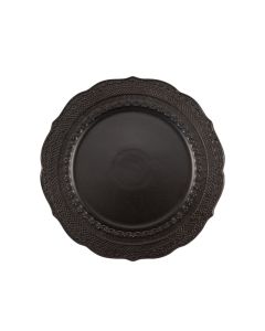 SKALISTOS Dinner Plate Black Embossed Ø 28 cm h 2 Cm