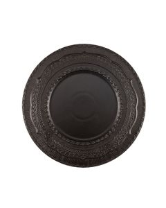 SKALISTOS Charger Plate Black Embossed Ø 33 cm h 3 Cm