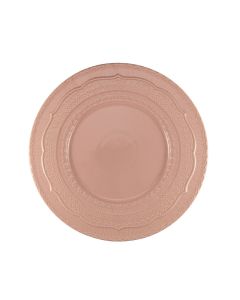SKALISTOS Charger Plate Pink Embossed Ø 33 cm h 3 Cm