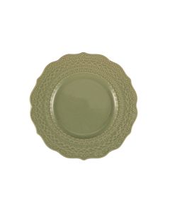 SKALISTOS Bread Plate Sage Green Embossed Ø 15 cm h 2 Cm
