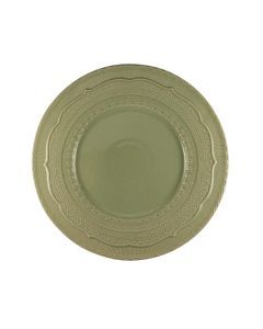 SKALISTOS Charger Plate Sage Green Embossed Ø 33 cm h 3 Cm