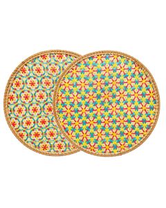 TERSICORE Multicolor Braided Charger Plate - Rattan Ø cm 36